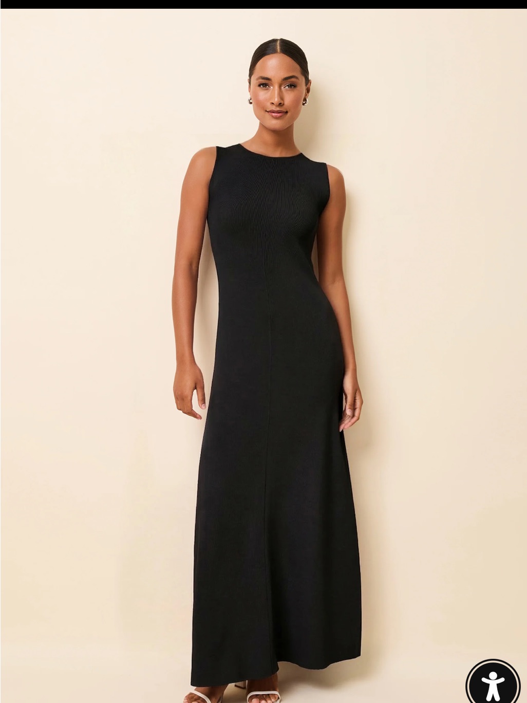 Solid & Striped Black Sleeveless Maxi Dress - Lucerne Dress Noir